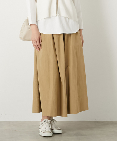 MELROSE claire（メルローズ クレール）の「【ギャザーロングスカート】（スカート・レディース・チャコールグレー/ベージュ/レモンイエロー・FREE）」の19枚目の写真