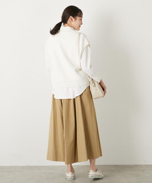 MELROSE claire（メルローズ クレール）の「【ギャザーロングスカート】（スカート・レディース・チャコールグレー/ベージュ/レモンイエロー・FREE）」の20枚目の写真