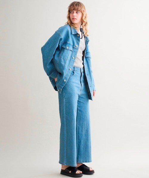 【未使用品】 three dots ルーズデニム ジャンパー ルーズデニム ジャンパー（デニムジャケット）｜three dots