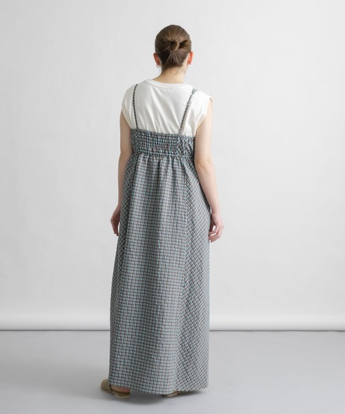 katie ワンピース セール】ドロストチェックキャミワンピース（ワンピース）｜KBF