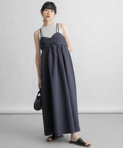 美品 KBF ドロストチェックキャミワンピース KBF ワンピース ドロストチェックキャミワンピース : ZOZOTOWN