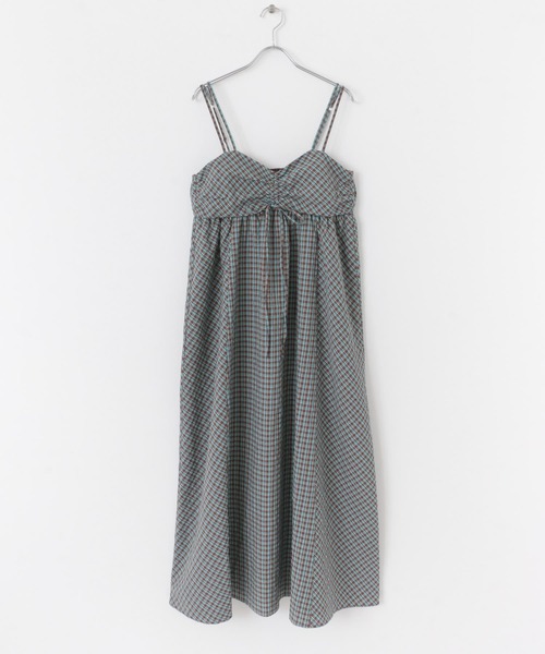 美品 KBF ドロストチェックキャミワンピース KBF｜ドロストチェックキャミワンピース | Rakuten Fashion(楽天