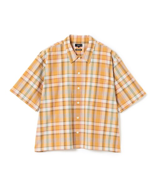 BEAMS（ビームス）の「チェック ショート シャツ（シャツ/ブラウス・メンズ・グリーン/オレンジ・S/M/L/XL）」の7枚目の写真