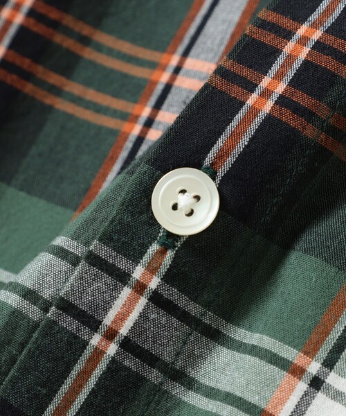 BEAMS（ビームス）の「チェック ショート シャツ（シャツ/ブラウス・メンズ・グリーン/オレンジ・S/M/L/XL）」の14枚目の写真