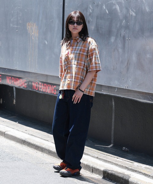 BEAMS（ビームス）の「チェック ショート シャツ（シャツ/ブラウス・メンズ・グリーン/オレンジ・S/M/L/XL）」の17枚目の写真