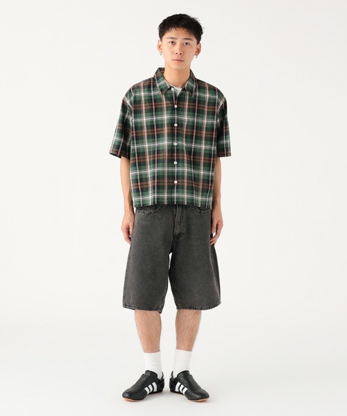 BEAMS（ビームス）の「チェック ショート シャツ（シャツ/ブラウス・メンズ・グリーン/オレンジ・S/M/L/XL）」の4枚目の写真