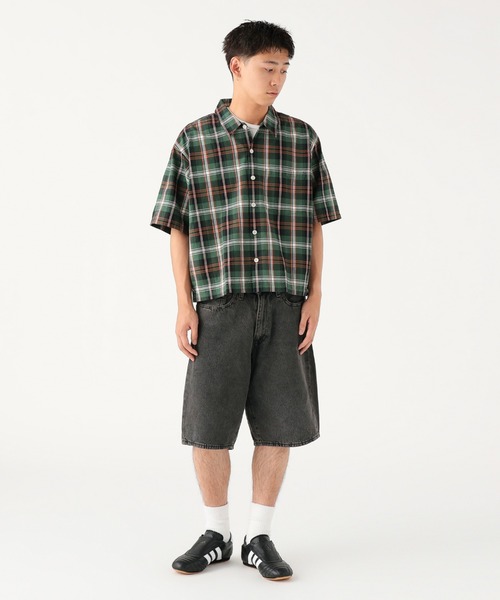 BEAMS（ビームス）の「チェック ショート シャツ（シャツ/ブラウス・メンズ・グリーン/オレンジ・S/M/L/XL）」の5枚目の写真