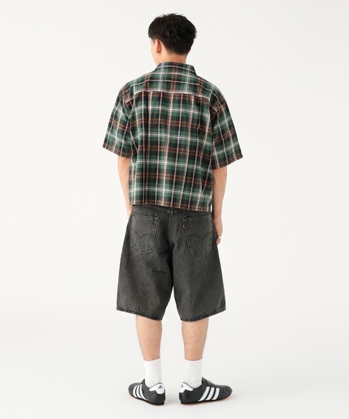 BEAMS（ビームス）の「チェック ショート シャツ（シャツ/ブラウス・メンズ・グリーン/オレンジ・S/M/L/XL）」の6枚目の写真