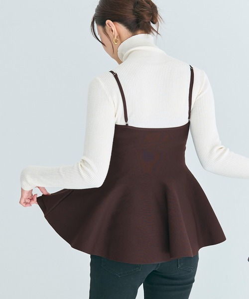 coca（coca）（コカ）の「スポンディッシュニットキャミソール（キャミソール・レディース・ブラック/グレー/ホワイト/ワイン/ブラウン・L/M）」の16枚目の写真