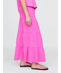 クリンクル ガーゼ ティアード マキシスカート