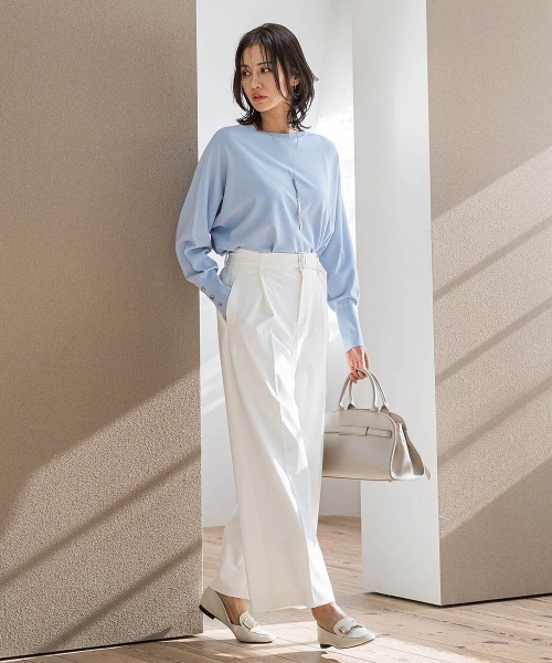 LAUTREAMONT / ロートレアモン 袖ボタンドルマンニット≪手洗い可能≫ セール】袖ボタンドルマンニット≪手洗い可能≫（ニット