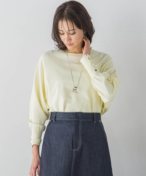 LAUTREAMONT(ロートレアモン)の「袖ボタンドルマンニット≪手洗い可能≫(ニット/セーター・レディース・ライトブルー/イエロー/ネイビー/グリーン/ホワイト系その他/ベージュ系その他・9号/11号)」の19枚目の写真