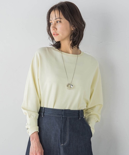 LAUTREAMONT / ロートレアモン 袖ボタンドルマンニット≪手洗い可能≫ セール】袖ボタンドルマンニット≪手洗い可能≫（ニット