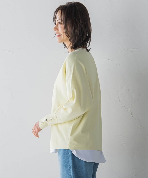 セール】袖ボタンドルマンニット≪手洗い可能≫（ニット