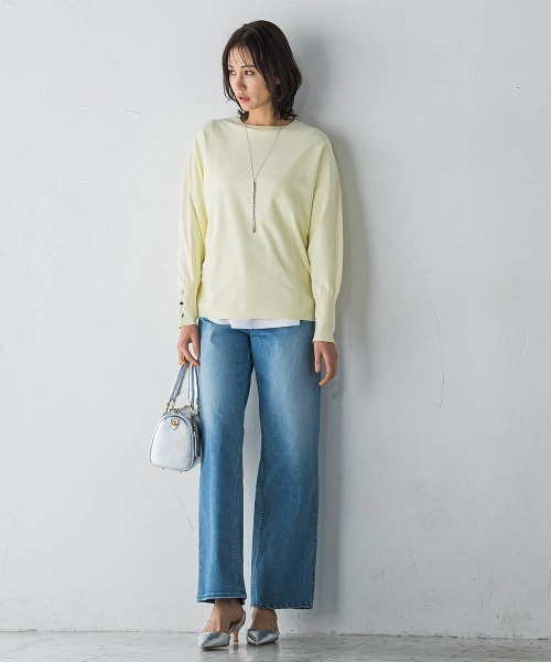 LAUTREAMONT / ロートレアモン 袖ボタンドルマンニット≪手洗い可能≫ セール】袖ボタンドルマンニット≪手洗い可能≫（ニット