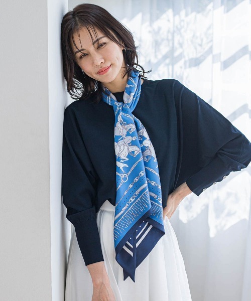 LAUTREAMONT(ロートレアモン)の「袖ボタンドルマンニット≪手洗い可能≫(ニット/セーター・レディース・ライトブルー/イエロー/ネイビー/グリーン/ホワイト系その他/ベージュ系その他・9号/11号)」の7枚目の写真