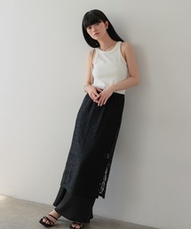 TENTO（テント）の「レースレイヤードサテンスカート（スカート）」