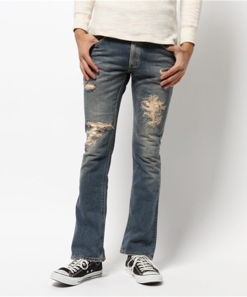 JACKROSE(ジャックローズ)の「Lee×JOHN'S CLOTHING TIGHTBOOT CUT MID WASH CLASH REMAKE(デニムパンツ・メンズ・ブルー・L/M)」の1枚目の写真