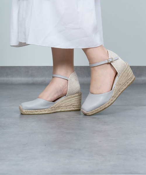 GAIMO（ガイモ）の「【GAIMO/ガイモ】エスパドリーユ 　ウェッジサンダル（サンダル・レディース・ブラック/グレー・36/37/38/39）」の2枚目の写真