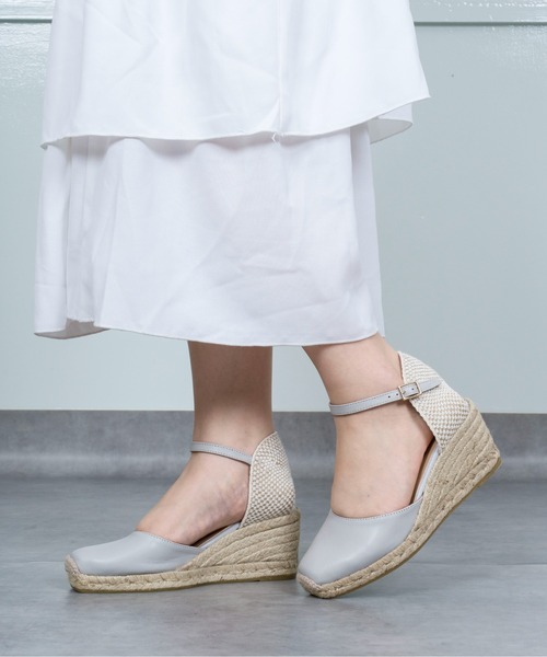 GAIMO（ガイモ）の「【GAIMO/ガイモ】エスパドリーユ 　ウェッジサンダル（サンダル・レディース・ブラック/グレー・36/37/38/39）」の7枚目の写真