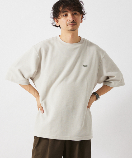 【新品】ラコステ　別注　ジャケットtシャツ ベージュ LACOSTE（ラコステ）の「LACOSTE/別注 ジャケT（Tシャツ