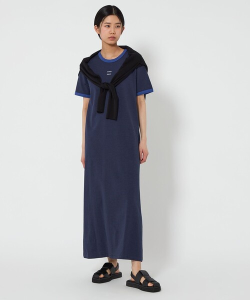 セール】＜CITEN＞ボーダートリムハーフスリーブワンピース