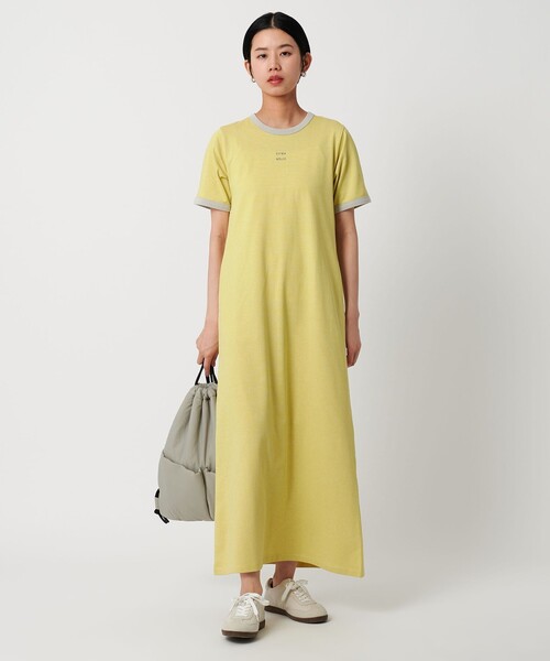 CITEN（シテン）の「＜CITEN＞ボーダートリムハーフスリーブワンピース（ワンピース・レディース・ネイビー/ブラック/イエロー・S/M）」の3枚目の写真