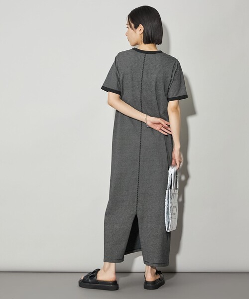 CITEN（シテン）の「＜CITEN＞ボーダートリムハーフスリーブワンピース（ワンピース・レディース・ネイビー/ブラック/イエロー・S/M）」の5枚目の写真