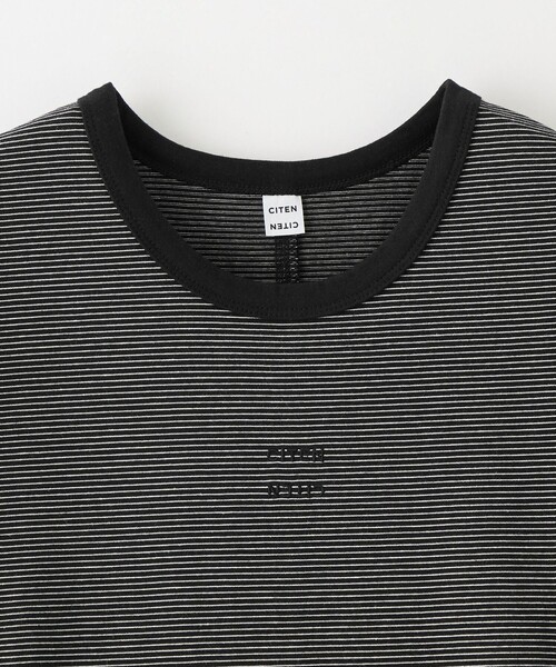 CITEN（シテン）の「＜CITEN＞ボーダートリムハーフスリーブワンピース（ワンピース・レディース・ネイビー/ブラック/イエロー・S/M）」の14枚目の写真