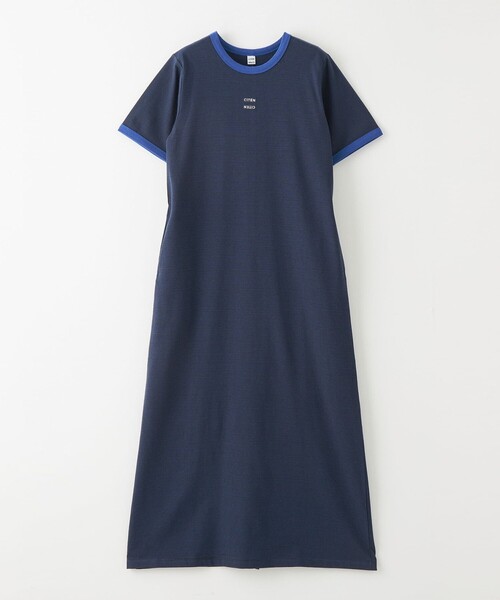 CITEN（シテン）の「＜CITEN＞ボーダートリムハーフスリーブワンピース（ワンピース・レディース・ネイビー/ブラック/イエロー・S/M）」の21枚目の写真