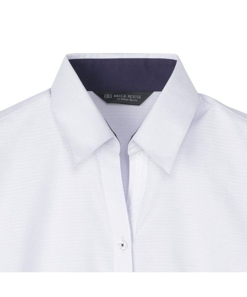 TOKYO SHIRTS(トウキョウシャツ)の「透け防止 形態安定ノーアイロン スキッパー 長袖ビジネスワイシャツ(ビジネスシャツ・レディース・パープル・LL/S/M/XL/XS/L)」の3枚目の写真