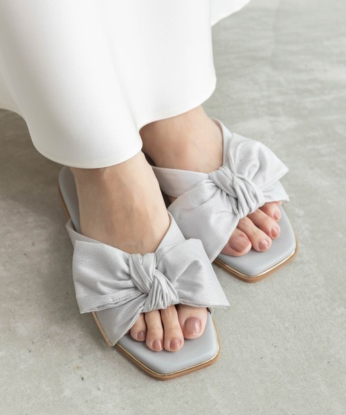 セール】ビッグリボンフラットサンダル（サンダル）｜RANDA（ランダ