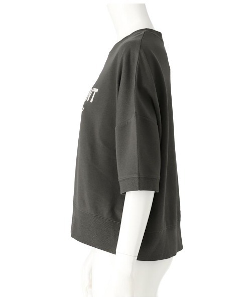 anap mimpi（アナップミンピ）の「ガーゼ 裏毛 メッセーシ刺繍 半袖 スウェット トップス（Tシャツ/カットソー・レディース・ダークグレー/キナリ・FREE）」の8枚目の写真