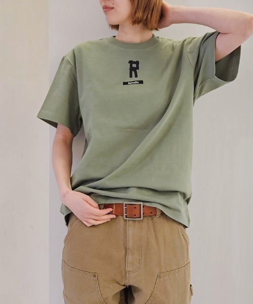 Romon(ロマン)の「Romon Organic Cotton T-shirts(R)(Tシャツ/カットソー・レディース・ブラック/ライトオリーブ/ダークネイビー/カーキ系1・M/L/XL)」の3枚目の写真