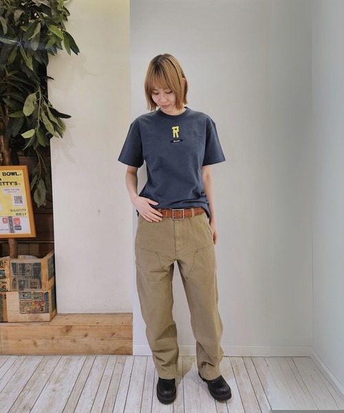 Romon(ロマン)の「Romon Organic Cotton T-shirts(R)(Tシャツ/カットソー・レディース・ブラック/ライトオリーブ/ダークネイビー/カーキ系1・M/L/XL)」の6枚目の写真