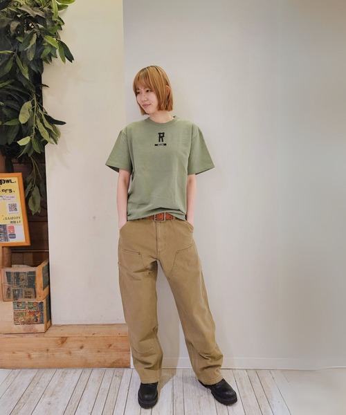 Romon(ロマン)の「Romon Organic Cotton T-shirts(R)(Tシャツ/カットソー・レディース・ブラック/ライトオリーブ/ダークネイビー/カーキ系1・M/L/XL)」の10枚目の写真