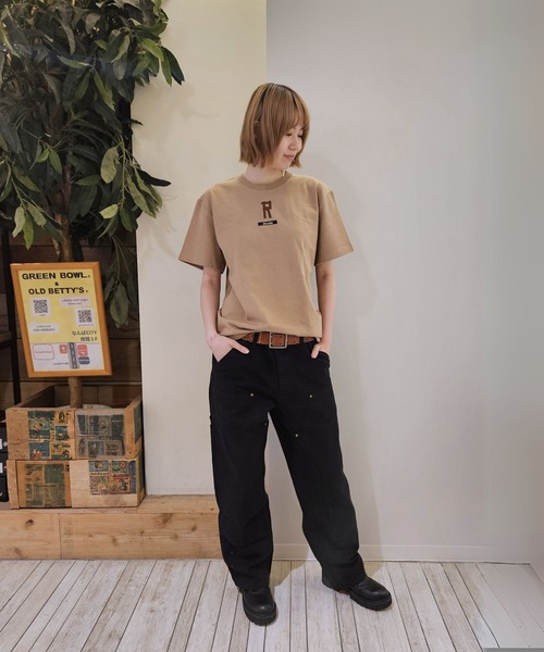 Romon(ロマン)の「Romon Organic Cotton T-shirts(R)(Tシャツ/カットソー・レディース・ブラック/ライトオリーブ/ダークネイビー/カーキ系1・M/L/XL)」の16枚目の写真