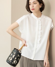 OPAQUE.CLIP | リネンライクフロントフリルブラウス【洗濯機洗い可/吸水速乾/接触冷感】(シャツ/ブラウス)