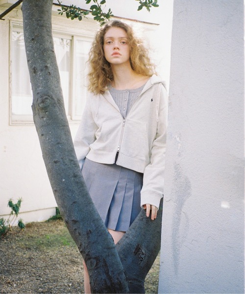 Heather（ヘザー）の「【POLO BCS(ポロ・ビーシーエス)】WZIPフーディ　323286（パーカー・レディース・オートミール/ネイビー/グレー・FREE）」の4枚目の写真