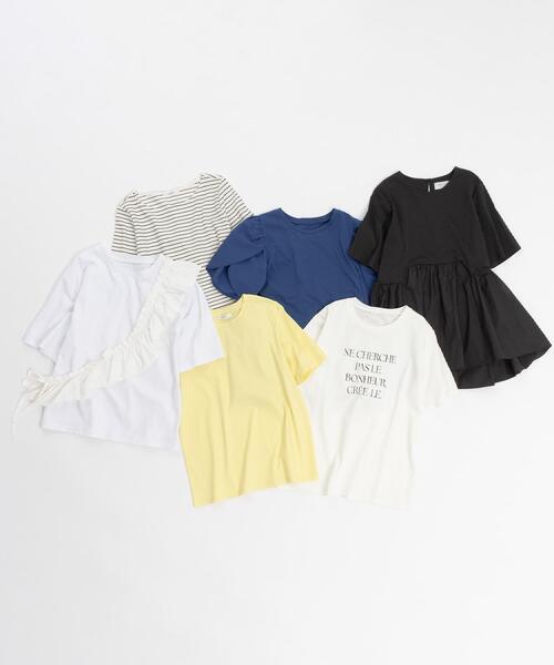 OPAQUE.CLIP（オペークドットクリップ）の「ボートネックリブカットソー【洗濯機洗い可】（Tシャツ/カットソー・レディース・ブラック/ライトベージュ/ホワイト系3/ホワイト・36/38/40/42）」の5枚目の写真