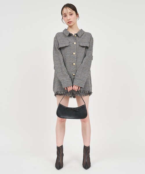 ロイヤルパーティー♡ツイードジャケット♡新品タグ付き♡ ROYAL PARTY｜ファー付ツイードジャケット | Rakuten Fashion
