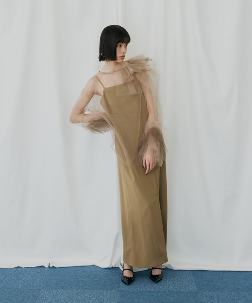 ブルーミングチュールドレス/アンドレスド （洗濯タグ切ってあります） ブルーミングチュールドレス/アンドレスド （洗濯タグ切ってあります