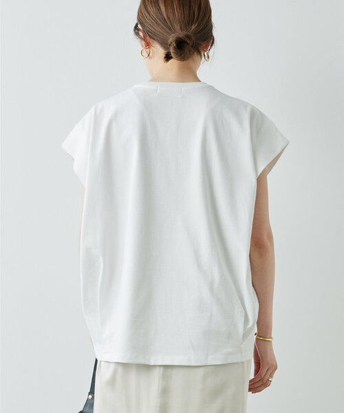 GALLARDAGALANTE（ガリャルダガランテ）の「タックコクーンTシャツ（Tシャツ/カットソー・レディース・キャメル/オフホワイト/ネイビー/ブラウン・FREE）」の14枚目の写真