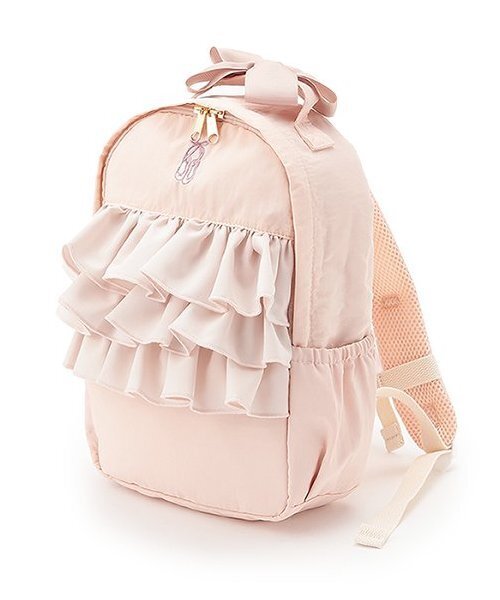 petit main（プティマイン）の「トゥシューズ刺しゅうフリルリュック（バックパック/リュック・キッズ・ネイビー/ライトピンク/ライトブルー・F）」の3枚目の写真