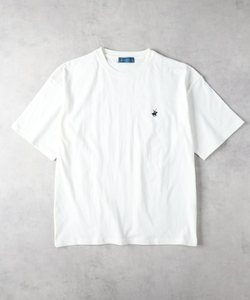 Right-on(ライトオン)の「BEVERLY HILLS POLO CLUB(ビバリーヒルズポロクラブ)ワンポイントTシャツ(Tシャツ/カットソー・メンズ・ブラック/ホワイト・M/L/S/XL)」の1枚目の写真