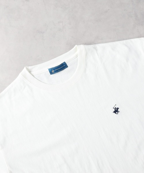 Right-on(ライトオン)の「BEVERLY HILLS POLO CLUB(ビバリーヒルズポロクラブ)ワンポイントTシャツ(Tシャツ/カットソー・メンズ・ブラック/ホワイト・M/L/S/XL)」の4枚目の写真