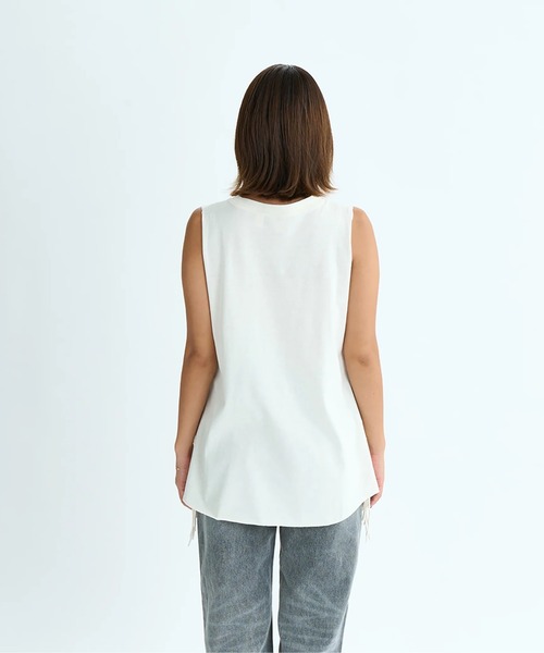 ROXY(ロキシー)の「LABYRINTH TOPS /ロキシーサイドフリンジラウンドヘムタンクトップ(タンクトップ・レディース・ブラック/ナチュラル/インディゴブルー・LARGE/MEDIUM)」の12枚目の写真