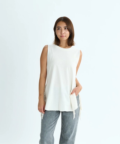 ROXY(ロキシー)の「LABYRINTH TOPS /ロキシーサイドフリンジラウンドヘムタンクトップ(タンクトップ・レディース・ブラック/ナチュラル/インディゴブルー・LARGE/MEDIUM)」の13枚目の写真