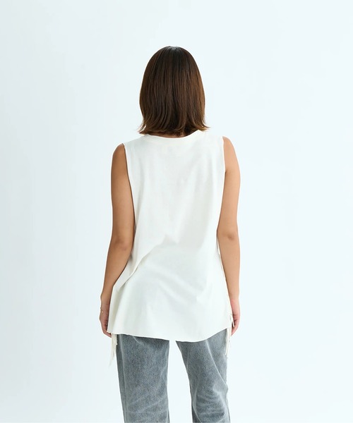 ROXY(ロキシー)の「LABYRINTH TOPS /ロキシーサイドフリンジラウンドヘムタンクトップ(タンクトップ・レディース・ブラック/ナチュラル/インディゴブルー・LARGE/MEDIUM)」の14枚目の写真