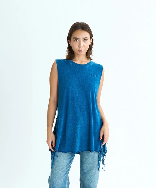 ROXY(ロキシー)の「LABYRINTH TOPS /ロキシーサイドフリンジラウンドヘムタンクトップ(タンクトップ・レディース・ブラック/ナチュラル/インディゴブルー・LARGE/MEDIUM)」の22枚目の写真